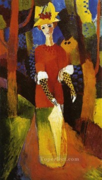  Park Painting - Woman in Park August Macke